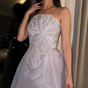 Runway Dresses Off shoulder pleats elegant floor mop strapless A-LINE evening dress floor mop formal occasion custom dress 2024 new