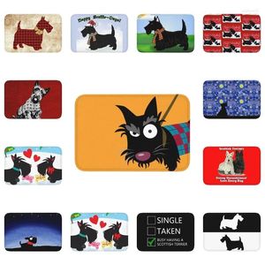 Carpets Custom Scottie Eye Doormat Mat Anti-Slip Cartoon Dog Scottish Terrier Bathroom Kitchen Garage Rug Carpet 40 60cm