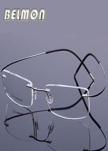 Pure Titanium Spectacle Rame Мужчины Женщины без оправы ультраальные очки компьютерные оптические очки рама для мужского чистого объектива RS2741381124