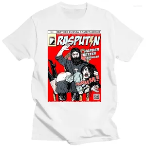 Męskie koszule T Modne Stylowe T-shirt Rasputin Cotton wykonany w Rosji retro o szyjki koszulki