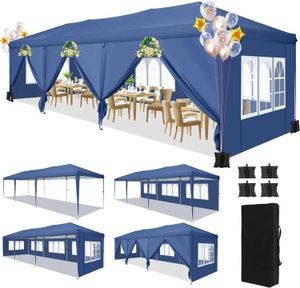 Tält och skyddsrum 10x30 Pop-up Canopy Tält med 8 sidovägg Vattentäta utomhusfest tält EZ UP Används för camping Commercial ActivityQ240511