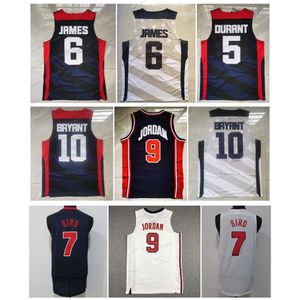 2012 Team USA 9 Michael Jor Dan Basketball Trikot Bryant Kevin Durant James Larry Bird Throwback Trikots White Bluesize S-XXL