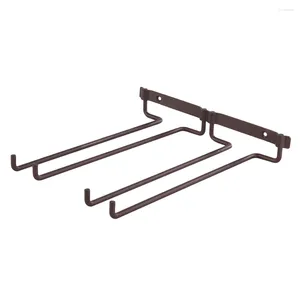 Exibição de rack de cozinha prateleira de cabeça para baixo para baixo barra de vidro de barra de vidro de coelho da moldura de metal pendurado metal