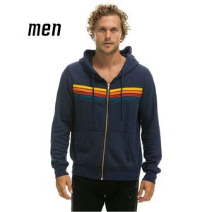 Pure Cotton Sudaderas Hoodie Aviators Nation Женская одежда 5 полоска на молнии.