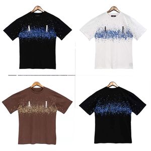 Luxury designer tshirts mens shirts womens tshirt splash ink paint camouflage star lettering street hiphop loose shirt casual sports thin breathable couple tees