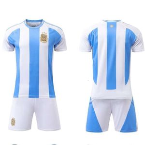 サッカージャージーメンズトラックスーツ24-25bアルゼンチンホームナショナルチームフットボールジャージーアダルトトレーニングサイズ14-3XL