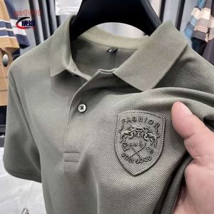 Męska koszula polo, krótkie rękawy, wysokiej klasy, wszechstronny, swobodny, nowy trend mody, koszulka z kołnierzem polo, pół rękawów dla mężczyzn
