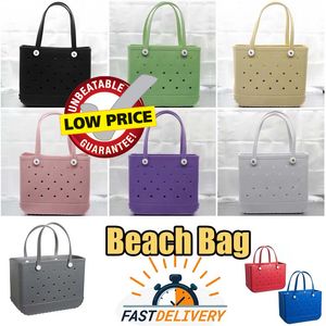 Sacchetti di spiaggia di grande capacità Bogg da donna uomo ascella spalla tote in plastica in plastica borsetta borsetta Pochette hobo borse per la spesa del fine settimana di traversa per bambini rosa