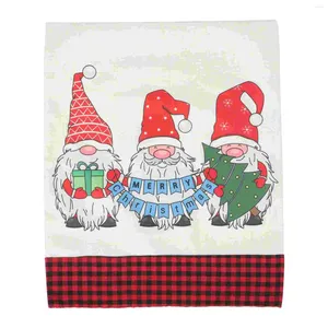 Pokrywa krzesełka okładka świąteczna Dekorunki jadalni Doród Gnome Santa Siets Slipcovers Party Room Ochrotekor Holiday Snowman Tree Hat