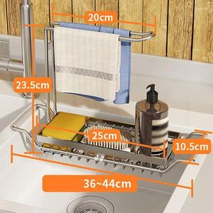 Lavandino per la lavandino della cucina lavandini organizzatore di sapone per sapone per scarico di scarico cestino regolabile
