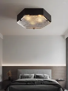Taklampor Deluxe Sense H65 Copper Lamp sovrum Ljus lyxiga moderna husägare Korrugerade glas högkvalitativa design vardagsrum