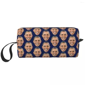 Torebki kosmetyczne Barack Obama Makijaż Organizator magazynowy zestaw Dopp Kit Toalety dla kobiet uroda