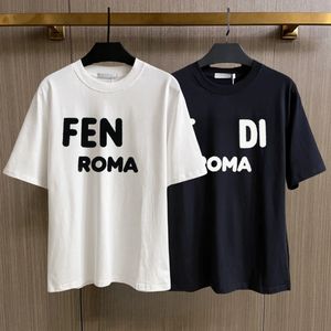 T-shirt di tendenza del designer maschile a manica corta High Street Comfort T-shirt casual 100% T-shirt in cotone per uomini e donne