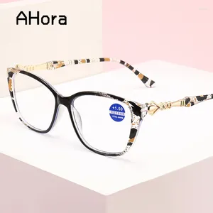 Sunglasses Ahora Women Lady's Reading Glasses Square Cat Eyes Presbyopia Eyeglasses Blocking Blue Light Eyewear 1.0... 4.0 Europe&America