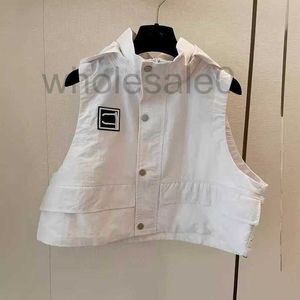 Women's Vests designer 2024 Summer New CC Hooded White Vest Sunscreen Coat W8RY