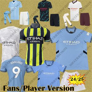 HAALAND man city 24 25 Soccer Jerseys YEAR OF DRAGON GREALISH GVARDIOL ALVAREZ fans player version DE BRUYNE FODEN 2024 MANCHESTE RS CITY kids kit football shirt