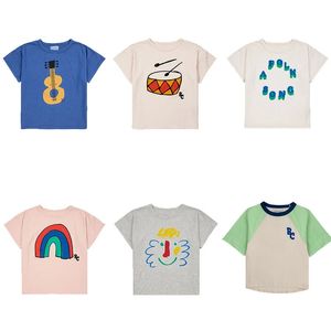 W magazynie Ins Childrens Tshirt 2024 Korean Summer InsStyle Baby Boys and Girls Casual Cartoon Tops 111Y 240511