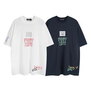 デザイナーメンズTシャツ印刷サマータイドルーズフィット半袖ハイストリートカジュアルクルーネックスタイルユニセックスティー