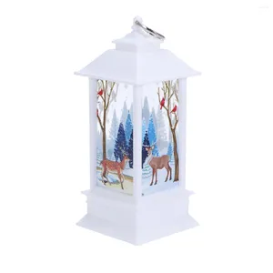 Candle Holders Christmas Lantern Battery Powered LED Lamp Decorative Table Ornament (älg)