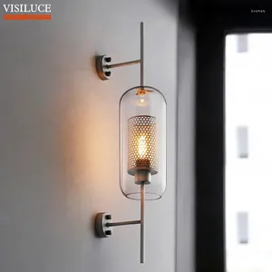 Настенная лампа винтажный стеклянный светильник ретро -сранца освещение прикроватной гостиной дома украшение aisel horridor