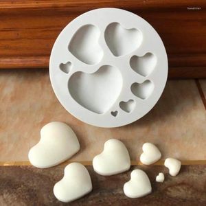 Baking Moulds 3D Love Heart Shape Decorative Silicone Mold Fondant Cookie Chocolate Mould Candy Cake Pudding DIY Tools