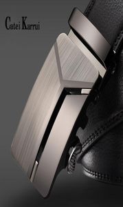 Catei Karrui Mens Business Lengthened Belts Fashion Men casual Automatic Bule Minimalist Design Leather Belt Coffee Belts5668020