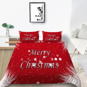 Bettwäsche Sets 3d Frohe Weihnachten Bettdecke Cover Set Santa Claus Muster Quilt Kissen Hüllen Kinder Schlafzimmer Bettdeck