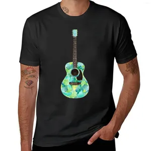 Polos masculinos Aquarelas guitarra desenhos de dreadnought da camiseta de derickquince para um garoto plus tamanhos suor de roupas masculinas