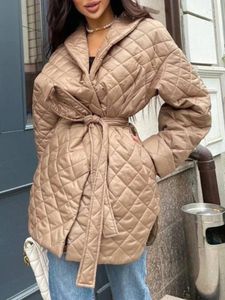 Kvinnorjackor Mid-längd Rockar Ladies Winter Jacket varm quiltad för kvinnor Elegance Comfort Womens Clothing Korean Fashion Streetwear