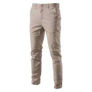 Men's Pants AIOPESON Casual Cotton Mens Trousers Solid Color Slim Fit Mens Pants New Spring/Summer/Autumn High Quality Classic Business Mens Pants Y240513