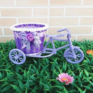 Hooks Rattan Tricycle Candy Rack Flower Basket Sponge Storage Jewelry Container Box Sugar Shelf Ornament Home Decor