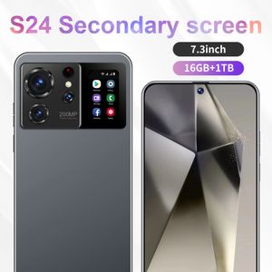 Оригинальный S24 Ultra Smartphone 7,0 дюйма 16 ГБ+1T Мобильные телефоны Global Version 5G Dual SIM -мобильный телефон 7000 мАч мобильные телефоны Android