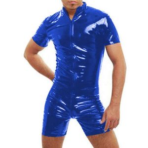 100% lateksowa gumowa ciasna kombinezon kombinezonu z przednim zamkiem błyskawicznym 0,4 mm S-XL-Fetish Party Catsuit Costium