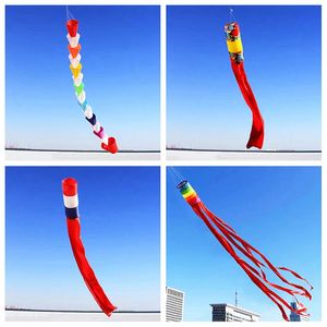 Consegna gratuita di grandi accessori kit Windsocks Accessori di volo per esterni Tail Ikite Factory Koi Butterfly Flying Toys 240428