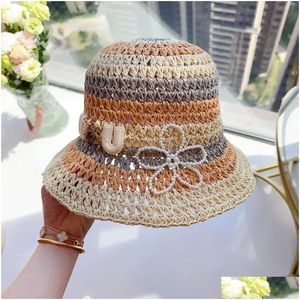 Wide Brim Hats Designer Hook the Fishermans Hat Colorf Bucket para Women Beach Vicionable Caps respiráveis Drop Deliver