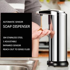 Sıvı Sabun Dispenser 250ml Paslanmaz Çelik IR Sensör Mutfak Banyo Evi için Otomatik OFİSTİK SUYABI