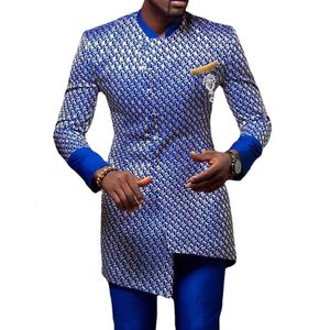 Schema di moda estiva MENS Africano Polyester a maniche lunghe plus size M-3xl African African Clothing 240511