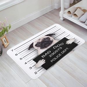 Tapetes cão cão animal de estimação letras inglês tape de cozinha decoração de quarto carpete home hallway entrance capacho de banheiro da porta anti-slip