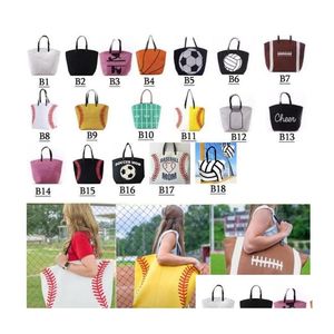 Outdoor Bags Beach Bag Sports Canvas Handbags Softball Baseball Tote Football Shouder Girl Volleyball Totes Storage Drop Delivery Outd Otzuy