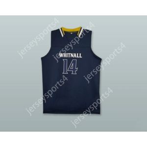 Custom Qualquer nome qualquer equipe Tyler Herro 14 Whitnall High School Falcons Jersey de basquete azul da marinha All Stitched Size S-6XL Qualidade superior