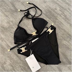 Kvinnors badkläder mode ce Classic Bikini Designer Ladies Luxury Swimsuit Celdesigners Tvådelad baddräkt Set Girls Beach Clothin otwrv