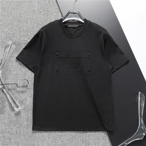 Tasarımcı Erkek Polos T-Shirt Kısa Kollu Polo Gömlek Pamuk Yüksek Kaliteli Mektup Kabartmalı Baskılı Desen T-Shirt Siyah ve Beyaz Erkekler T-Shirt Asya Boyutu M-3XL
