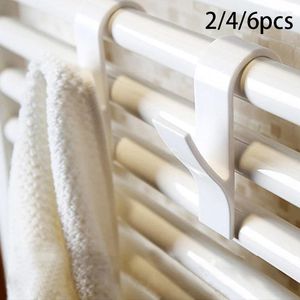 Ganchos de 2-6pcs para toalhas aquecidas de toalhas polivalentes Radiator Casal Roupas de cachecol