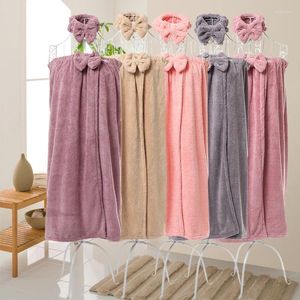 Towel Drop Soft Wearable Lady Bath Set Microfiber Hair Dry Cap For Short/Long Fashion Dress