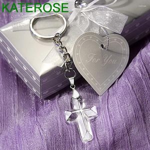 Party Favor 18st Church Giveaway Gift for Guest Choice Crystal Cross Key Chains WeddingBridal Shower Favors