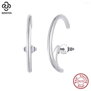 Orecchini per borchie Rinntin 925 Sterling Silver Hoop Halfgies for Women Fashion Wedding Tiny Cartilage Earring Gioielli Regali SE388