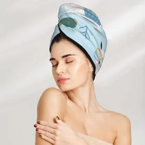 Asciugamano da asciugamano di asciugatura per capelli graziosi occhiali lama cactus da bagno microfibertowel turbante