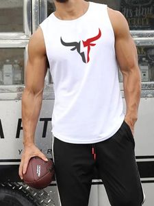 Camiseta de tanque sem mangas de fitness masculina 240510