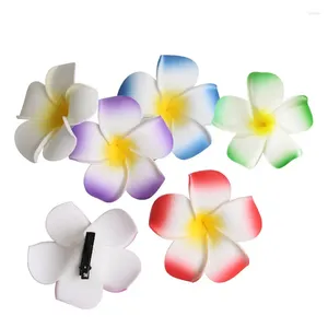 Party Decoration 12PCS Hawaii Hawaiian Plumeria Flower Clips Bridal Wedding Beach Hair For Women Girls Weddings Parties