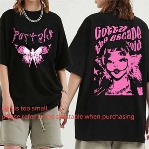 Herr t-shirts kvinna kläder melanie martinez portaler 2023 gåva strt stil skjortor unisex män hip hop tops bästa tillbehör för musik fans t240510